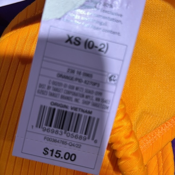 New Wild Fable Womans M (8-10) Vibrant Orange Bikini Top - Picture 9 of 9